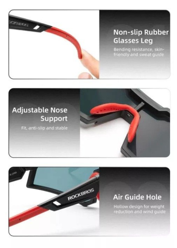 Очки велосипедные Rockbros, оправа серая, линзы фотохромные, RB_14110006001, серый