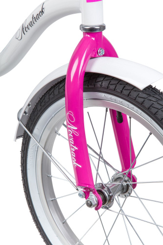 Велосипед Novatrack Candy 16" (2023), рама 10.5" (98-110 см), белый